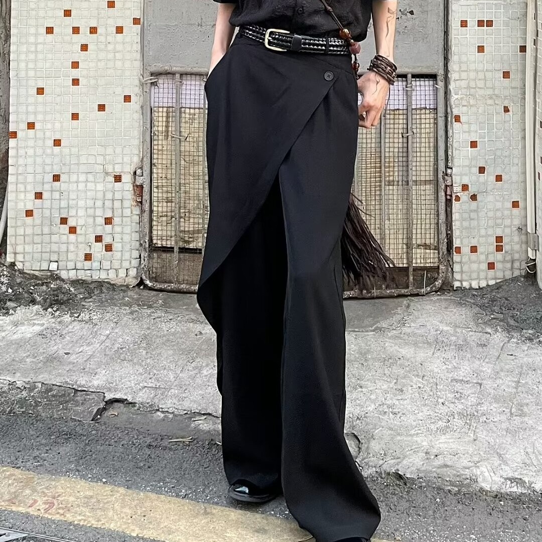 Men's Irregular Kendo Samurai Wide-Leg Pants - Image 6