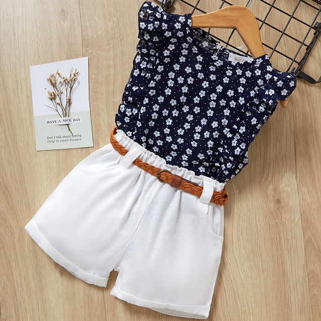 Kids Girls Clothes For Baby Girl Kids T-Shirt Shorts Suit - Image 6