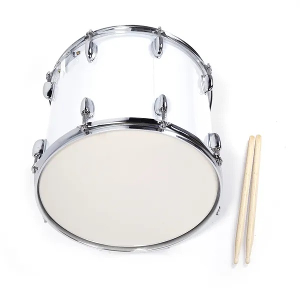 14 X10 Inches Marching Drum Drumsticks Key Strap White - Image 3