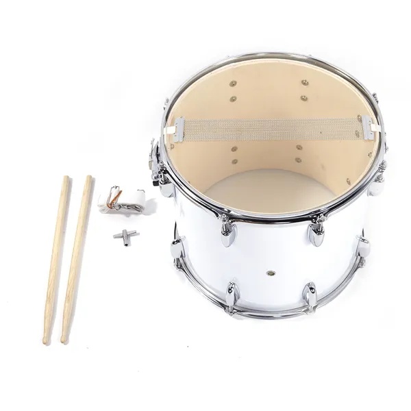 14 X10 Inches Marching Drum Drumsticks Key Strap White - Image 6