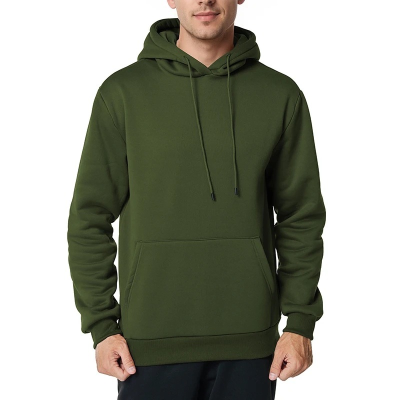 Men's Autumnwinter Fleece-lined Hooded Jacket - Image 6