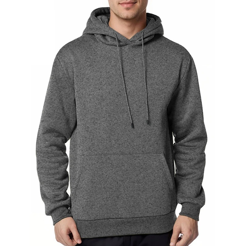 Men's Autumnwinter Fleece-lined Hooded Jacket - Image 9