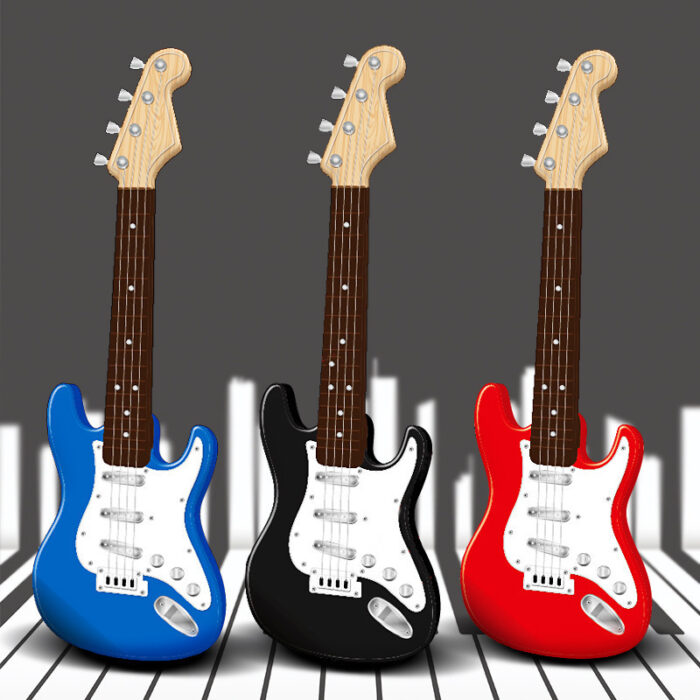 Playing Electric Guitar Toy Male 4-string Beginner Musical Instrument